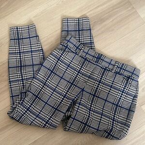 Houndstooth Mid Rise Pants